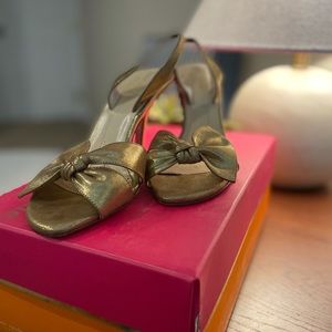 Kate spade gold heel size 5
